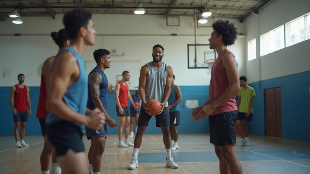 لاعبو كرة السلة يتدربون في بيئة احترافية حديثة
